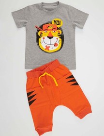Resim Denokids Yo Kaplan Erkek Çocuk T-Shirt Kapri Takım Çok Renkli 