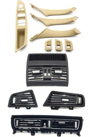 Resim MM Performance Store Bmw 5 F10 Lcı Ön Sağ Sol-Orta -Arka Klima Kromlu Çerçevesi ve Izgarası Bej Iç Kapı Kolu Tutamak Set 