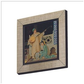 Resim İki Müzisyen Kız Osman Hamdi Bey, 1880 Baskılı Mdf Magnet 7x7 234 
