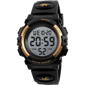 Resim Padalink Skmeı Erkek Çocuk Spor Saati - 5atm Su Geçirmez, Gündüz/gece Görünür, Takvim Ve Zamanlayıcı Fonksiyonlarıyla Outdoor Aktivitelere Uygun 1266 Altın Altın 