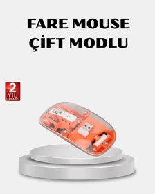 Resim Diğer Kablosuz Çift Modlu Mouse Bluetooth 5.0 + 2.4ghz 