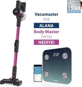 Resim A16 Vacumaster Kablosuz Dikey Süpürge + SW500 Body Master Smart Tartı 