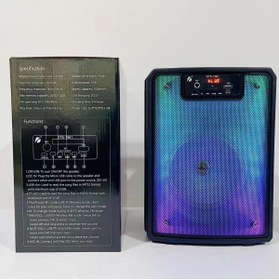 Resim Şirin İletişim Taşınabilir Hoparlör Rgb Led Işıklı Kts 1561 Bluetooth Speaker Mikrofonlu Stereo Parti Box 6.5 