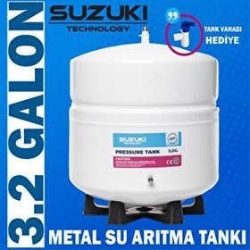 Resim Sulook Suzuki Technology- 12 LT 3.2 Galon Metal Su Arıtma Tankı 