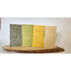 Resim Doğal Üretim Sabunu Karışık (Argan-Defne-Bıttım-Saf Zeytinyağlı) 8'li Set 