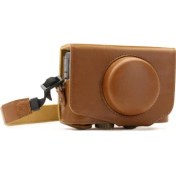 Resim MegaGear Canon Powershot SX730 HS Suni Deri Kamera Çantası 