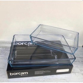 Resim Paşabahçe Dikdörtgen Premium 2 Li Borcam Set Büyük-küçük 075oa 59324-59334 Beyaz 