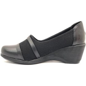 Resim Norfix 011 Feta Kadın Dolgu Topuklu Ayakkabı Siyah 