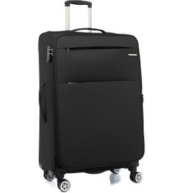 Resim Louisiana Polo Büyük Boy Lüx Kumaş Valiz Siyah 2082 Siyah 