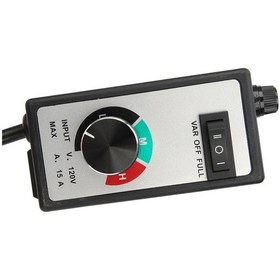Resim Tenfowee 120v 1500w 15a Amerikan Şarjlı Elektronik Fan Hızı Regülatörü, 2m Kablolu, Göstergeli, Plastiği Kasa, 50-10000 Rpm Ayar Aralığı 