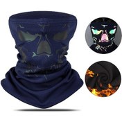 Resim Butu West Bıkıng Motosiklet Bisiklet Yansıtıcı Kafatası Yüz Maskesi Balaklava Mavi 