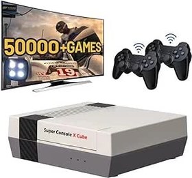 Resim Super Console X Cube 256 GB kablosuz retro video oyun konsolu, dahili 50+ emülatör ve 50.000 oyun, 4K TV HD/AV çıkışı, çift oyun kumandası-oyuncu oyun kutusu, 2 oyun pedli 