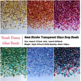 Resim 100 Adet (100 Boncuk) Cam Damla Boncuk - Yeşilimsi-Mavi ve Toprak Tonları, Parlak Yüzeyli Kolye, Bileklik, Küpe, Pandantifler için - DIY Takı Yapımı - İplikle Uyumlu - Başlangıçtan Uzmanlara El Sanatları Projesi 