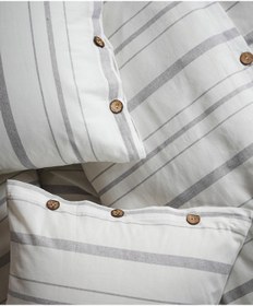 Resim Cotton Collection Tek Kişilik Çizgili Nevresim Seti Solinea Renkli 