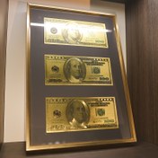 Resim 2D Düz, 1 Adet $100 Banknot Tuval Sanatı - Gerçekçi Dolar Banknot Tasarımı Portre & Güvenlik Özellikleri ile, Çerçevesiz 2D Düz Baskı Ofis, Oturma Odası, Yatak Odası Dekoru için - Yaratıcı Hediye Fikri, Duvar Dekorasyonu, Modern Duvar Sanatı, Detaylı Baskı Kalitesi, 2D Düz 