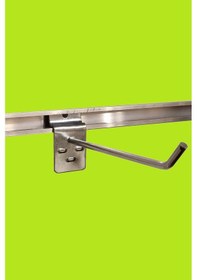 Resim 25 Adet 20 cm Kanallı Pano Kancası Raf Askısı Krom 