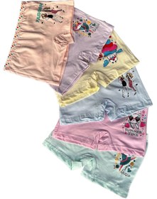 Resim Katmirra 6'lı Pastel Renk Kız Çocuk Baskılı Boxer 