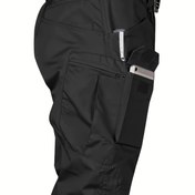 Resim Erkek Taktiksel Kargo Pantolonu - Rahat Polyester Çok Cepli Dış Mekan Pantolonu, Düz Renk, Esnek Olmayan Kumaş, Normal Kesim, Dokuma, 195g/m² - Bahar / Sonbahar için Mükemmel 