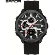 Resim Fochsia Sanda Erkek Büyük Kadranlı 5atm Su Geçirmez Lümünüs Spor Saati Siyah Kordon Diğer 