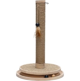 Resim Beeztees Dbl Kedi Tırmalama Ve Oyuncağı, Kahverengi, 39,5x39,5x62cm 