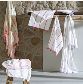 Resim Taç Butik Pamuk Alaçatı Peştamal Çok Renkli 000000001500222393 Pembe 