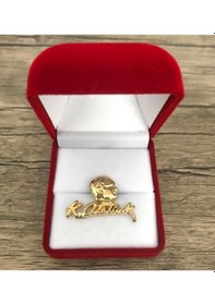Resim Atatürk İmzalı Ve Büstlü Şık Kutulu Yaka Rozeti Gold Altın 