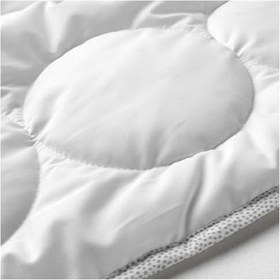 Resim IKEA Bebek Yorganı, Beyaz-Gri Renk MeridyenDukkan 110x125 cm Pamuk/Liyosel 
