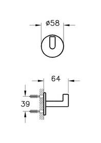 Resim VitrA Origin Tekli Askı Krom A44884 Krom 