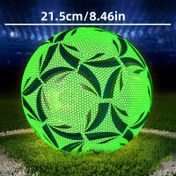 Resim 1 adet Parlak Floresan Yeşil Futbol Topu Giyilebilir PU Boyutu 5 - Dış Mekan Eğitimi ve Ev Eğlencesi için Profesyonel Maç Topu, Doğum Günü Hediyeleri, Futbol Eğitimi Ekipmanı için Mükemmel | Floresan Yeşil Top | Dayanıklı Futbol Topu 