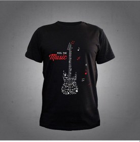 Resim Herşey Nota Gitar Nota Müzik Siyah Tshirt 001 