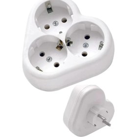 Resim Mobee 101-03P Papatya Golyat Kablosuz 3'lü Topraklı Üçlü Priz Çoğaltıcı Beyaz 1410 