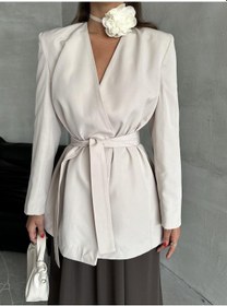 Resim Taş Elegant Kuşaklı Ceket TAŞ Taş 