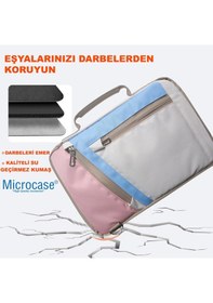 Resim Microcase Apple Uyumlu iPad Pro 13 2025 Tablet İçin Omuz Askılı El Tutacaklı Universal Sleeve Taşıma Çantası Al4346 Pembe Mavi Krem Lazer 