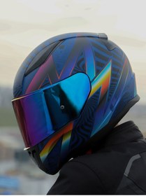 Resim LS2 RAPID 2 OPTIK MAT MAVİ-MOR KASK Uyumlu 