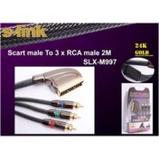 Resim SLX-997 SCART TO 3RCA 2MT GOLD KABLO 