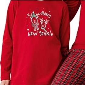 Resim Arnetta Ar3514c Anne Kız New Year Kışlık İkili Pijama Takım Kız Çocuk Kırmızı 