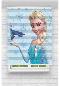 Resim Perdecizade Enxboy Elsa Dijital Baskılı Zebra Perde-cocuk Odası-stor Perde Pz-909 Renkli 