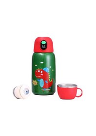 Resim Createtech Vakum Termal Su Şişe Silikon Sıcaklık Pipet Paslanmaz Led İle İçin Göstergesi Duvarlı Çocuklar Çift Çelik Bardağı Akıllı 580ml 316 Vo 