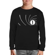 Resim James Bond - Never Say Never Siyah Çocuk Sweatshirt 