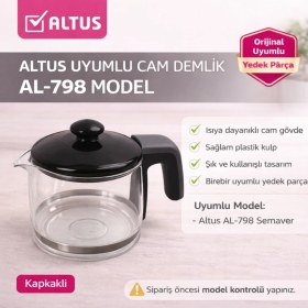 Resim PremiumPort Cam Demlikli ve Plastik Gövdeli Semaver Uyumlu AL-798 Modeli 