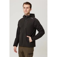 Resim Campanula Softshell Mont - Su ve Rüzgar Geçirmez, Nefes Alabilir, Outdoor ve Günlük Kullanıma Uygun SİYAH S 