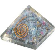 Resim Hakiki Doğal Apatit Taşı Orgonit Piramit 