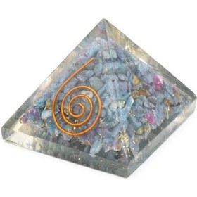 Resim Hakiki Doğal Apatit Taşı Orgonit Piramit 