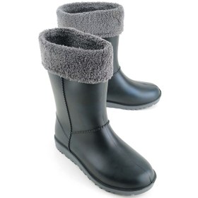 Resim Gezer Kadın Kışlık Pvc İçi Kürklü Su Geçirmez Günlük Çizme Siyah 