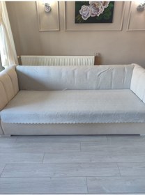 Resim Koltuk Örtüsü Kaymaz 170x210 Gofreli Açık Gri 