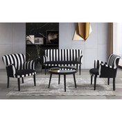 Resim Eymense Zebra Kumaş Çay Seti Koltuk Takımı Özel Kumas 2+1+1 Zebra 