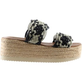 Resim Bueno Shoes Siyah Deri Kadın Dolgu Topuklu Terlik 01wu6110 