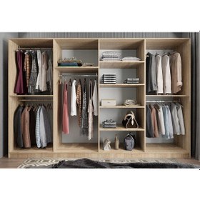 Resim Terra 8 Kapaklı Dolap Gardırop Meşe 