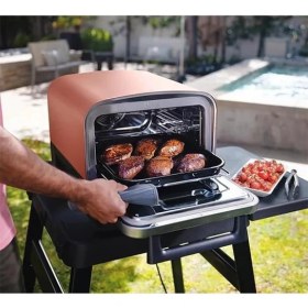 Resim Woodfire Elektrikli Outdoor Fırın, Artisan Pizza Maker ve Bbq Smoker, 8in1 Arada, Pizza 