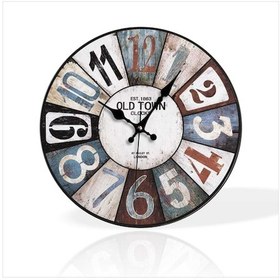 Resim Büyük 35 Cm Yuvarlak Dart Hedef Tahtası Desenli Duvar Saati Çok Renkli 